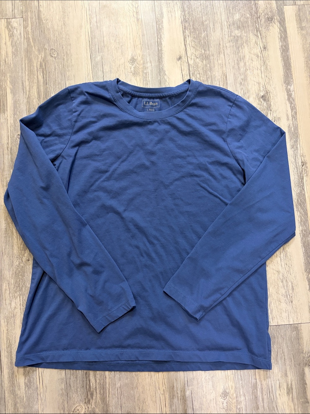 L.L. Bean Womens Long Sleeve Crewneck Tee - Navy Blue